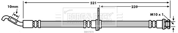 BORG & BECK Bremžu šļūtene BBH7870